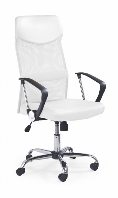 FOTEL NA KÓŁKACH PRACOWNICZY OBROTOWY TILT VIRE Halmar BIAŁY tkanina + siatka FOTEL NA KÓŁKACH PRACOWNICZY OBROTOWY TILT VIRE Halmar BIAŁY tkanina + siatka