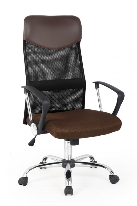 FOTEL PRACOWNICZY NA KÓŁKACH TILT OBROTOWY VIRE Halmar BRĄZOWY TKANINA + SIATKA DO BIURKA FOTEL PRACOWNICZY NA KÓŁKACH TILT OBROTOWY VIRE Halmar BRĄZOWY TKANINA + SIATKA DO BIURKA