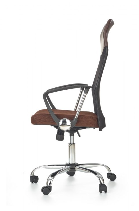 FOTEL PRACOWNICZY NA KÓŁKACH TILT OBROTOWY VIRE Halmar BRĄZOWY TKANINA + SIATKA DO BIURKA FOTEL PRACOWNICZY NA KÓŁKACH TILT OBROTOWY VIRE Halmar BRĄZOWY TKANINA + SIATKA DO BIURKA