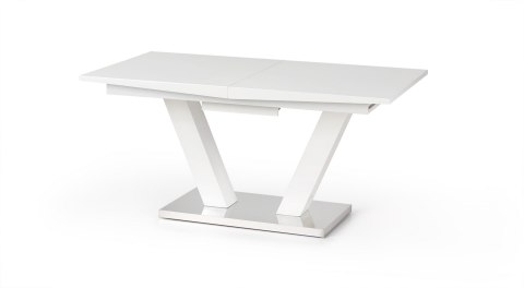 HALMAR stół VISION biały MDF lakier stal nierdzewna prostokątny rozkładany 160-200x90 HALMAR stół VISION biały MDF lakier stal nierdzewna prostokątny rozkładany 160-200x90