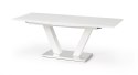 HALMAR stół VISION biały MDF lakier stal nierdzewna prostokątny rozkładany 160-200x90 HALMAR stół VISION biały MDF lakier stal nierdzewna prostokątny rozkładany 160-200x90