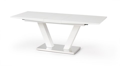 HALMAR stół VISION biały MDF lakier stal nierdzewna prostokątny rozkładany 160-200x90 HALMAR stół VISION biały MDF lakier stal nierdzewna prostokątny rozkładany 160-200x90