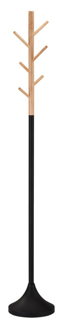 Halmar W58 wieszak, stal malowana czarny / dąb naturalny lite drewno Halmar W58 wieszak, stal malowana czarny / dąb naturalny lite drewno