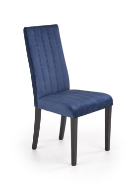 Halmar DIEGO 2 krzesło czarny / tap. velvet pikowany Pasy - MONOLITH 77 (granatowy)