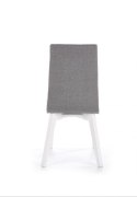 Halmar FOCUS krzesło drewniane białe / tap: Inari 91(szary)