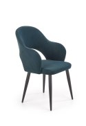 Halmar K364 krzesło Ciemno zielone tkanina velvet stelaż metal Czarny Halmar K364 krzesło Ciemno zielone tkanina velvet stelaż metal Czarny