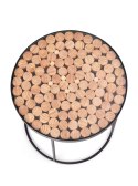 Halmar ława NATURO 2 modrzew-lite drewno naturalny / czarny stal fi 47 Halmar ława NATURO 2 modrzew-lite drewno naturalny / czarny stal fi 47