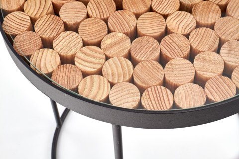 Halmar ława NATURO 2 modrzew-lite drewno naturalny / czarny stal fi 47 Halmar ława NATURO 2 modrzew-lite drewno naturalny / czarny stal fi 47