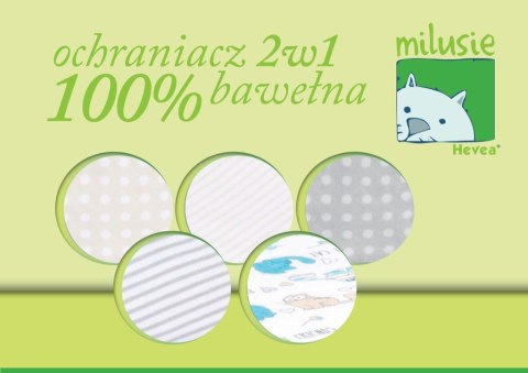 Ochraniacz 2w1 Hevea Milusie 200x80 (Kotki Szare) Ochraniacz 2w1 Hevea Milusie 200x80 (Kotki Szare)