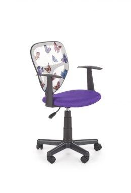 Halmar SPIKER fotel obrotowy młodzieżowy fioletowy tkanina+siatka
