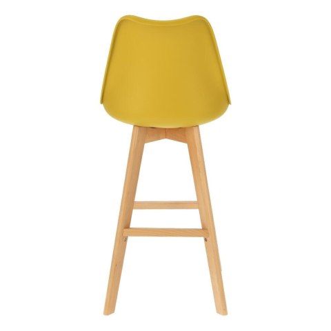 Intesi Hoker Stołek barowy Norden wood high PP żółty siedzisko tworzywo PP na siedzisku poduszka podstawa drewno buk poprzeczki Intesi Hoker Stołek barowy Norden wood high PP żółty siedzisko tworzywo PP na siedzisku poduszka podstawa drewno buk poprzeczki