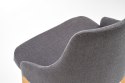 Halmar TOLEDO krzesło dąb miodowy / tap. Inari 95 (ciemny grafit)