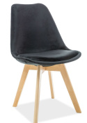 SIGNAL KRZESŁO DIOR VELVET NOGI BUK/CZARNY TAP.105 SIGNAL KRZESŁO DIOR VELVET NOGI BUK/CZARNY TAP.105
