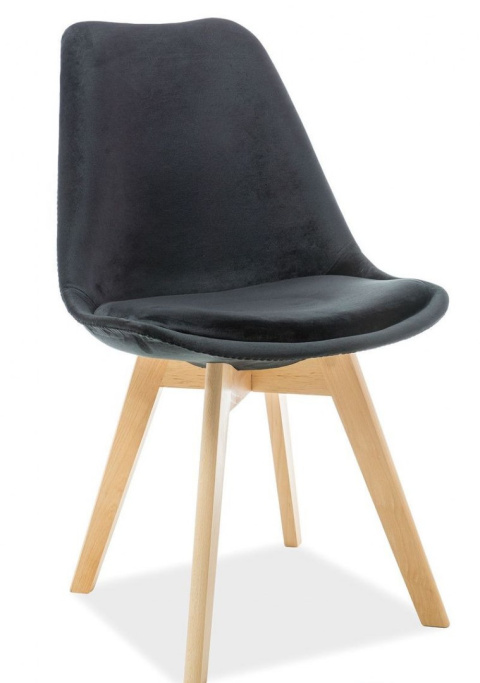 SIGNAL KRZESŁO DIOR VELVET NOGI BUK/CZARNY TAP.105 SIGNAL KRZESŁO DIOR VELVET NOGI BUK/CZARNY TAP.105