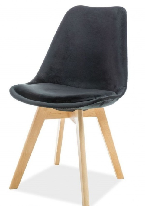 SIGNAL KRZESŁO DIOR VELVET NOGI BUK/CZARNY TAP.105 SIGNAL KRZESŁO DIOR VELVET NOGI BUK/CZARNY TAP.105