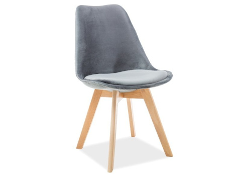 SIGNAL KRZESŁO DIOR VELVET BUK/SZARY TAP.72 SIGNAL KRZESŁO DIOR VELVET BUK/SZARY TAP.72