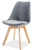 SIGNAL KRZESŁO DIOR VELVET BUK/SZARY TAP.72 SIGNAL KRZESŁO DIOR VELVET BUK/SZARY TAP.72