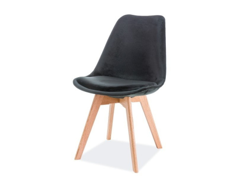 SIGNAL KRZESŁO DIOR VELVET DĄB/CZARNY TAP.105 SIGNAL KRZESŁO DIOR VELVET DĄB/CZARNY TAP.105