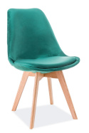 SIGNAL KRZESŁO DIOR VELVET DĄB/ZIELONY TAP.89 SIGNAL KRZESŁO DIOR VELVET DĄB/ZIELONY TAP.89