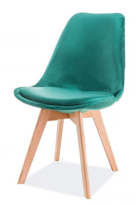 SIGNAL KRZESŁO DIOR VELVET DĄB/ZIELONY TAP.89 SIGNAL KRZESŁO DIOR VELVET DĄB/ZIELONY TAP.89
