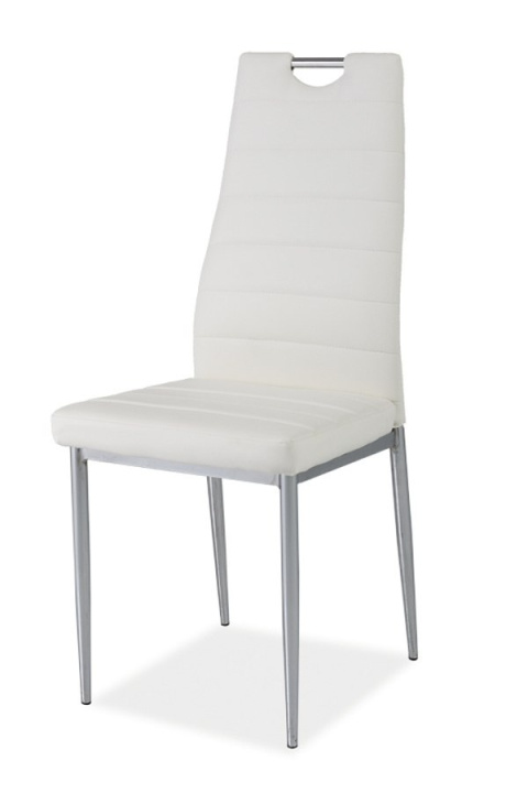 SIGNAL KRZESŁO H260 STELAŻ CHROM / BIAŁY EKOSKÓRA DO KUCHNI JADALNI, SALONU BIURA SIGNAL KRZESŁO H260 STELAŻ CHROM / BIAŁY EKOSKÓRA DO KUCHNI JADALNI, SALONU BIURA