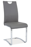 SIGNAL KRZESŁO H790 płozy CHROM/ SZARY EKOSKÓRA SIGNAL KRZESŁO H790 płozy CHROM/ SZARY EKOSKÓRA