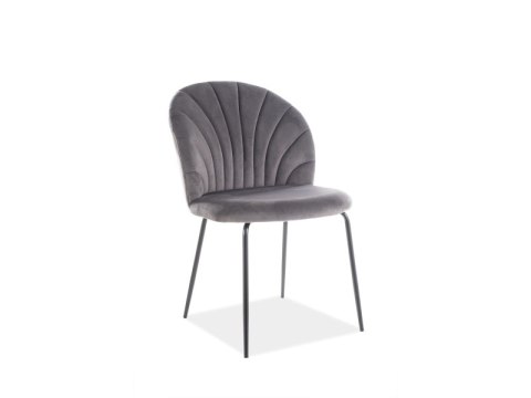 SIGNAL KRZESŁO LOLA VELVET CZARNY STELAŻ/ SZARY TAP.72 SIGNAL KRZESŁO LOLA VELVET CZARNY STELAŻ/ SZARY TAP.72