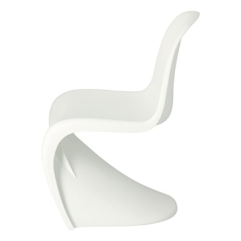 D2.DESIGN Krzesło Balance PP białe tworzywo PP nowoczesnr stabilne i wygodne kształt litery S D2.DESIGN Krzesło Balance PP białe tworzywo PP nowoczesnr stabilne i wygodne kształt litery S