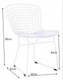 KRZESŁO NET SOFT METAL CHROMOWANY - CZARNA PODUSZKA EKOSKÓRA King Home NA PŁOZACH KRZESŁO NET SOFT METAL CHROMOWANY - CZARNA PODUSZKA EKOSKÓRA King Home NA PŁOZACH