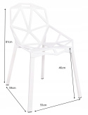 King Home Krzesło SPLIT PREMIUM białe - aluminium, nogi białe nowoczesne i wygodne King Home Krzesło SPLIT PREMIUM białe - aluminium, nogi białe nowoczesne i wygodne