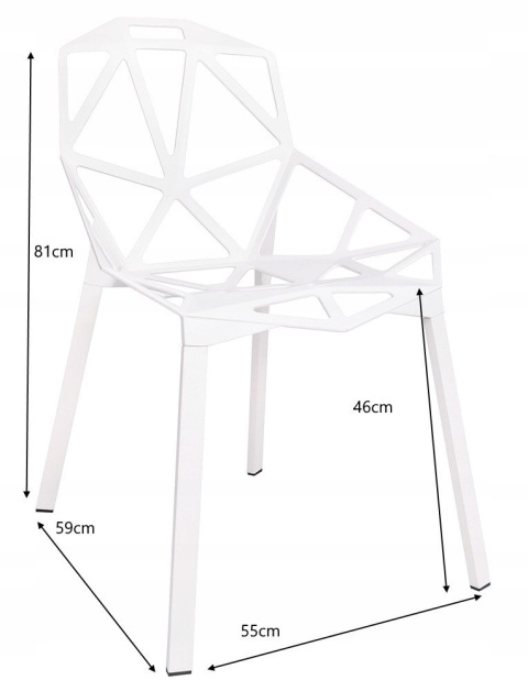 King Home Krzesło SPLIT PREMIUM białe - aluminium, nogi białe nowoczesne i wygodne King Home Krzesło SPLIT PREMIUM białe - aluminium, nogi białe nowoczesne i wygodne