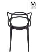 MODESTO nowoczesne krzesło HILO czarne - polipropylen wytrzymałe i wygodne