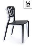 MODESTO nowoczesne krzesło VIND czarne - polipropylen