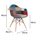 SIGNAL KRZESŁO DENIS A nogi BUK/PATCHWORK tkanina SIGNAL KRZESŁO DENIS A nogi BUK/PATCHWORK tkanina