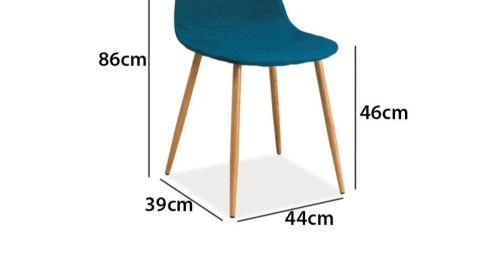 SIGNAL KRZESŁO FOX DĄB STELAŻ metal/ MORSKI TAP.48 SIGNAL KRZESŁO FOX DĄB STELAŻ metal/ MORSKI TAP.48