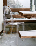 King Home Krzesło VICTORIA transparentne - poliwęglan do wnętrz klasycznych i nowoczesnych