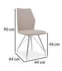 SIGNAL KRZESŁO H604 CHROM/CAPPUCCINO EKOSKÓRA SIGNAL KRZESŁO H604 CHROM/CAPPUCCINO EKOSKÓRA