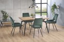Halmar stół CAMBELL rozkładany 140-180x80 blat MDF okleinowany - dąb naturalny, nogi - stal malowana czarny Halmar stół CAMBELL rozkładany 140-180x80 blat MDF okleinowany - dąb naturalny, nogi - stal malowana czarny