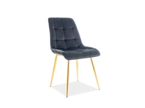 SIGNAL KRZESŁO CHIC VELVET ZŁOTY STELAŻ/CZARNY BLUVEL 19 SIGNAL KRZESŁO CHIC VELVET ZŁOTY STELAŻ/CZARNY BLUVEL 19