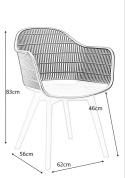 KRZESŁO Z PODŁOKIETNIKAMI BASKET ARM WOOD MODESTO CZARNE - polipropylen nogi JESIONOWE OPARCIE SIATKA KRZESŁO Z PODŁOKIETNIKAMI BASKET ARM WOOD MODESTO CZARNE - polipropylen nogi JESIONOWE OPARCIE SIATKA
