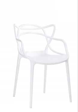 MODESTO nowoczesne krzesło HILO białe mat - polipropylen do kuchni jadalni restauracji recepcji
