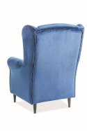SIGNAL FOTEL BARON VELVET GRANATOWY BLUVEL 86 / WENGE SIGNAL FOTEL BARON VELVET GRANATOWY BLUVEL 86 / WENGE
