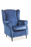 SIGNAL FOTEL BARON VELVET GRANATOWY BLUVEL 86 / WENGE SIGNAL FOTEL BARON VELVET GRANATOWY BLUVEL 86 / WENGE
