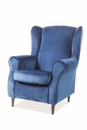 SIGNAL FOTEL BARON VELVET GRANATOWY BLUVEL 86 / WENGE SIGNAL FOTEL BARON VELVET GRANATOWY BLUVEL 86 / WENGE