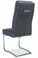 SIGNAL KRZESŁO H340 PŁOZY CHROM / SZARY EKOSKÓRA SIGNAL KRZESŁO H340 PŁOZY CHROM / SZARY EKOSKÓRA