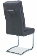 SIGNAL KRZESŁO H340 PŁOZY CHROM / SZARY EKOSKÓRA SIGNAL KRZESŁO H340 PŁOZY CHROM / SZARY EKOSKÓRA