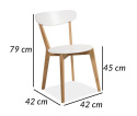 SIGNAL KRZESŁO DREWNIANE MILAN DĄB/BIAŁE PŁYTA MDF SIGNAL KRZESŁO DREWNIANE MILAN DĄB/BIAŁE PŁYTA MDF