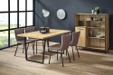 HALMAR stół ULRICH blat MDF + melamina - dąb złoty, nogi stal malowana- czarny 160x90 HALMAR stół ULRICH blat MDF + melamina - dąb złoty, nogi stal malowana- czarny 160x90