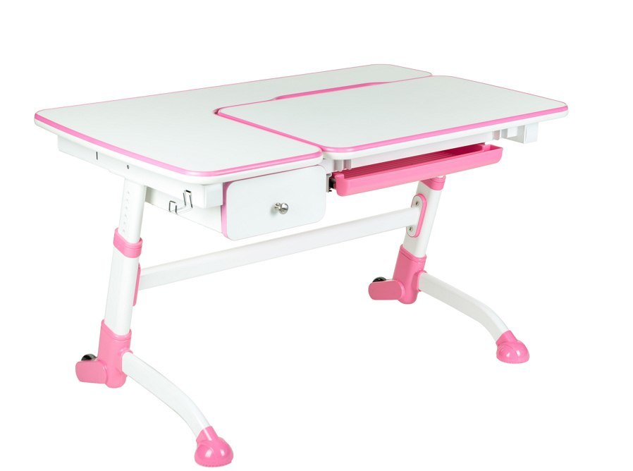 Fun Desk Amare Pink with Drawer + Primavera I Pink BIURKO+KRZESŁO regulowane ortopedyczne Fun Desk Amare Pink with Drawer + Primavera I Pink BIURKO+KRZESŁO regulowane ortopedyczne