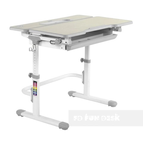 Fun Desk Biurko dziecięce Lavoro L Grey regulowane szare Fun Desk Biurko dziecięce Lavoro L Grey regulowane szare